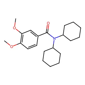 N,N-dicyclohexyl-3,4-dimethoxybenzamide structure