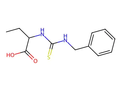 2-{[(Benzylamino)carbonothioyl]amino}butanoic acid structure