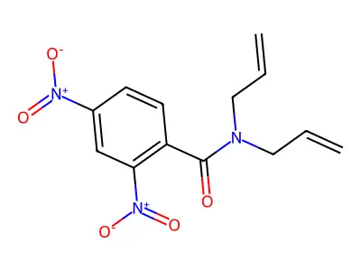 2,4-dinitro-N,N-bis(prop-2-enyl)benzamide structure