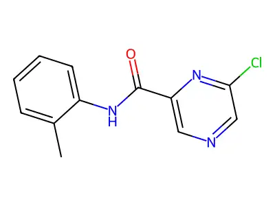 6-chloro-N-(2-methylphenyl)pyrazine-2-carboxamide structure