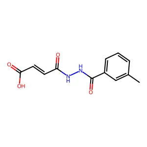 (E)-4-[2-(3-methylbenzoyl)hydrazinyl]-4-oxobut-2-enoic acid structure