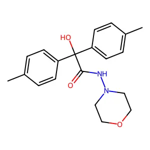 2-hydroxy-2,2-bis(4-methylphenyl)-N-morpholin-4-ylacetamide structure