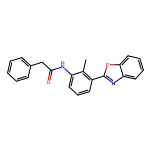 N-[3-(1,3-benzoxazol-2-yl)-2-methylphenyl]-2-phenylacetamide structure