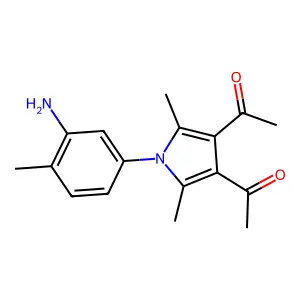 1-[4-Acetyl-1-(3-amino-4-methylphenyl)-2,5-dimethylpyrrol-3-yl]ethanone structure