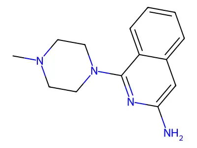 1-(4-Methyl-1-piperazinyl)-3-isoquinolinamine structure