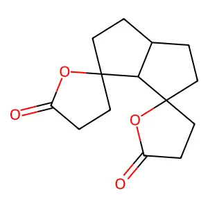 Hexahydrodispiro[oxolane-2,1'-pentalene-6',2''-oxolane]-5,5''-dione structure