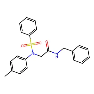 2-[N-(benzenesulfonyl)-4-methylanilino]-N-benzylacetamide structure