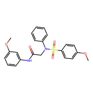 N-(3-methoxyphenyl)-2-(N-(4-methoxyphenyl)sulfonylanilino)acetamide structure