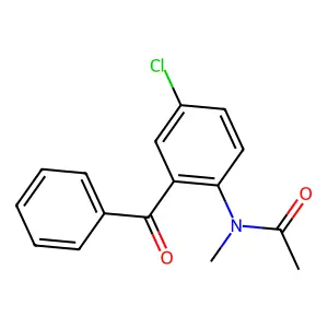 N-(2-Benzoyl-4-chlorophenyl)-N-methylacetamide structure