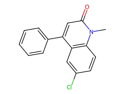 2(1H)-Quinolinone, 6-chloro-1-methyl-4-phenyl- structure