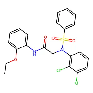 2-[N-(benzenesulfonyl)-2,3-dichloroanilino]-N-(2-ethoxyphenyl)acetamide structure
