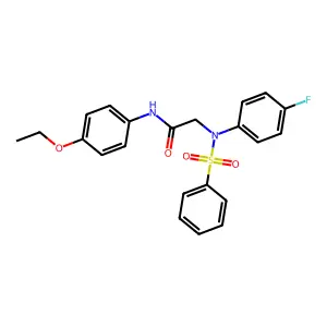 2-[N-(benzenesulfonyl)-4-fluoroanilino]-N-(4-ethoxyphenyl)acetamide structure