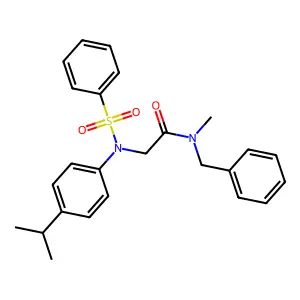2-[N-(benzenesulfonyl)-4-propan-2-ylanilino]-N-benzyl-N-methylacetamide structure