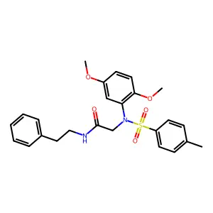 2-{2,5-dimethoxy[(4-methylphenyl)sulfonyl]anilino}-N-(2-phenylethyl)acetamide structure
