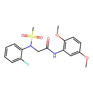 N-(2,5-dimethoxyphenyl)-2-(2-fluoro-N-methylsulfonylanilino)acetamide structure