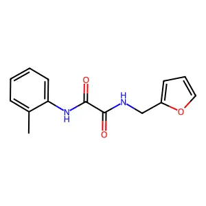 N-(furan-2-ylmethyl)-N'-(2-methylphenyl)ethanediamide structure