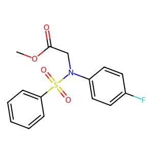 methyl N-(4-fluorophenyl)-N-(phenylsulfonyl)glycinate structure