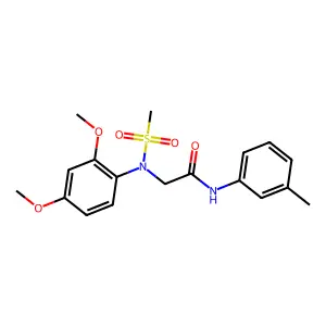 2-(2,4-dimethoxy-N-methylsulfonylanilino)-N-(3-methylphenyl)acetamide structure