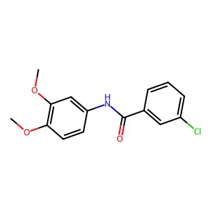 3-chloro-N-(3,4-dimethoxyphenyl)benzamide structure