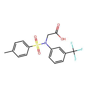 N-[(4-methylphenyl)sulfonyl]-N-[3-(trifluoromethyl)phenyl]glycine structure
