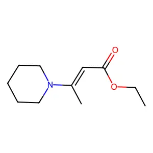 Ethyl beta-methyl-1-piperidineacrylate structure