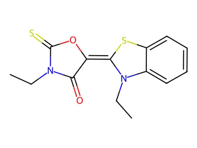 4-Oxazolidinone,3-ethyl-5-(3-ethyl-2(3H)-benzothiazolylidene)-2-thioxo- structure