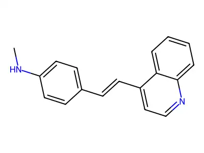 N-methyl-4-(2-quinolin-4-ylethenyl)aniline structure