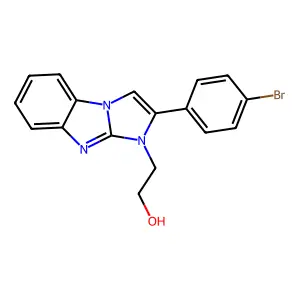 2-[2-(4-bromophenyl)-1H-imidazo[1,2-a]benzimidazol-1-yl]ethanol structure