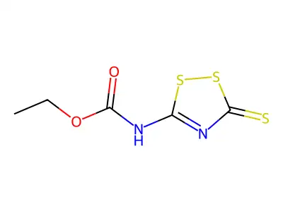 ethyl N-(3-thioxo-3H-1,2,4-dithiazol-5-yl)carbamate structure