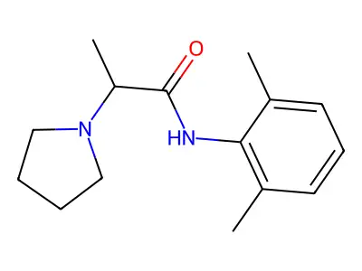 N-(2,6-dimethylphenyl)-2-pyrrolidin-1-ylpropanamide structure