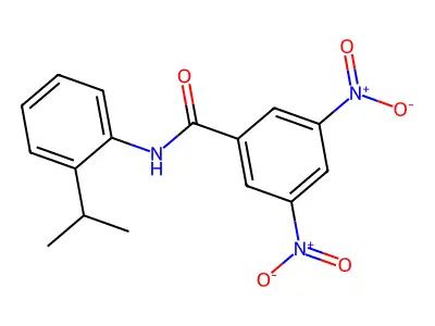 N-[2-(1-Methylethyl)phenyl]-3,5-dinitrobenzamide structure