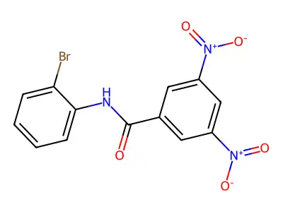 N-(2-bromophenyl)-3,5-dinitrobenzamide structure