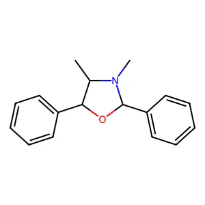 2,5-Diphenyl-3,4-dimethyloxazolidine structure