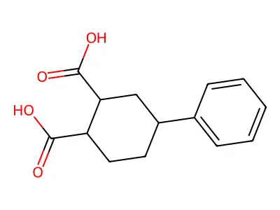 (1R,2S,4R)-4-phenylcyclohexane-1,2-dicarboxylic Acid structure