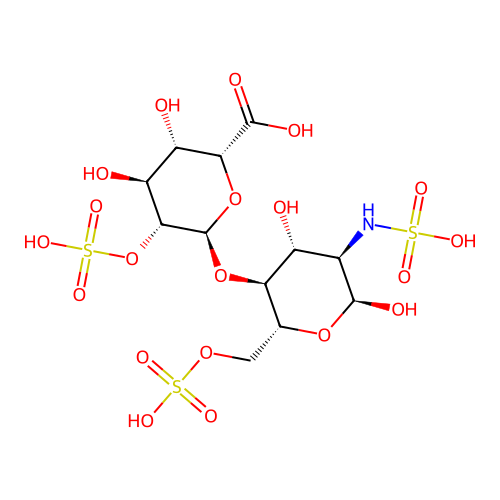 Heparinsodiumsalt structure
