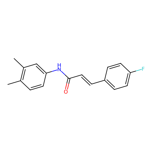 (2E)-N-(3,4-dimethylphenyl)-3-(4-fluorophenyl)prop-2-enamide structure
