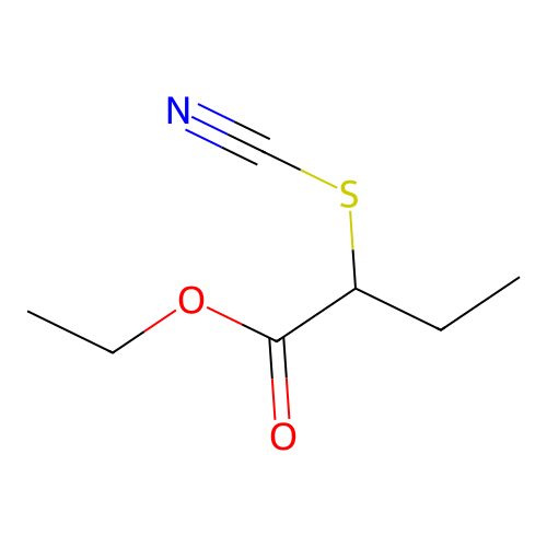 Ethyl 2-thiocyanatobutanoate structure