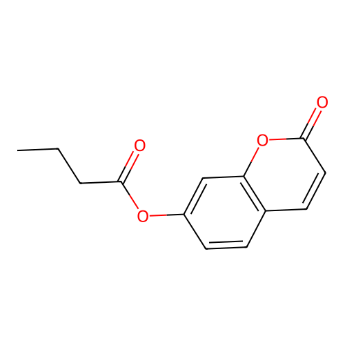 (2-Oxochromen-7-yl) butanoate structure