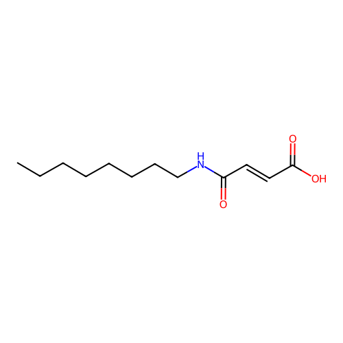 (E)-4-(octylamino)-4-oxobut-2-enoic acid structure