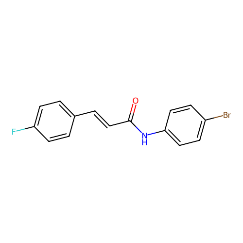 (2E)-N-(4-bromophenyl)-3-(4-fluorophenyl)prop-2-enamide structure