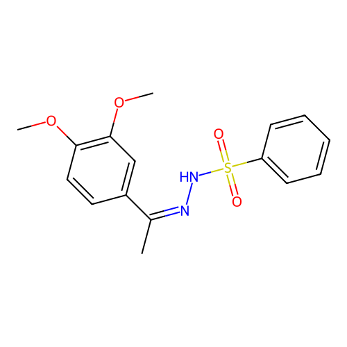 N-[1-(3,4-dimethoxyphenyl)ethylideneamino]benzenesulfonamide structure