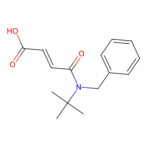(2E)-4-[benzyl(tert-butyl)amino]-4-oxobut-2-enoic acid structure