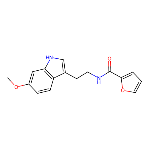 N-[2-(6-methoxy-1H-indol-3-yl)ethyl]-2-furamide structure