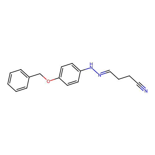 4-{[4-(Benzyloxy)phenyl]hydrazono}butanenitrile structure