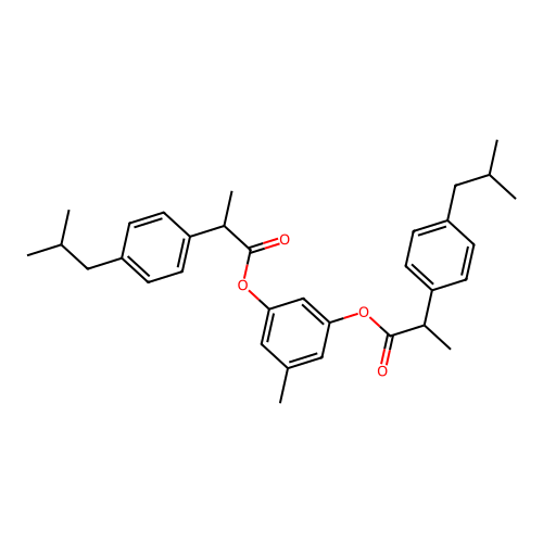 5-Methyl-1,3-phenylene bis(2-(4-isobutylphenyl)propanoate) structure