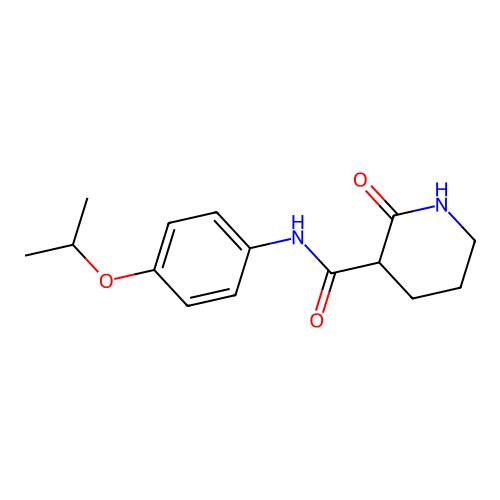 2-oxo-N-[4-(propan-2-yloxy)phenyl]piperidine-3-carboxamide structure
