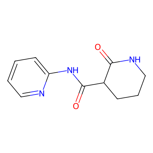 2-oxo-N-(pyridin-2-yl)piperidine-3-carboxamide structure