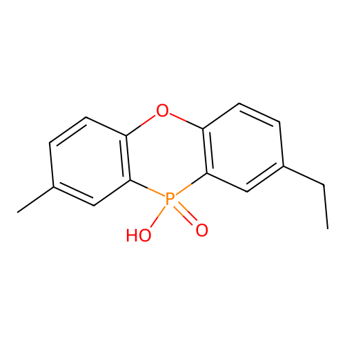 10H-Phenoxaphosphine, 2-ethyl-10-hydroxy-8-methyl-, 10-oxide structure