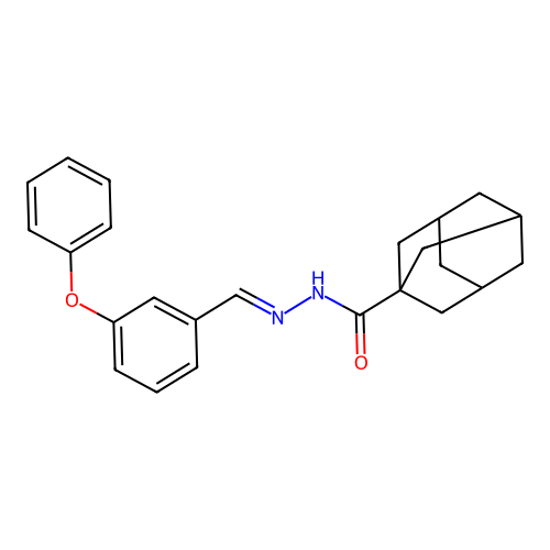 N'-[(1E)-(3-Phenoxyphenyl)methylidene]adamantane-1-carbohydrazide structure