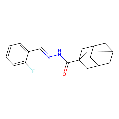 N'-[(1E)-(2-Fluorophenyl)methylidene]adamantane-1-carbohydrazide structure